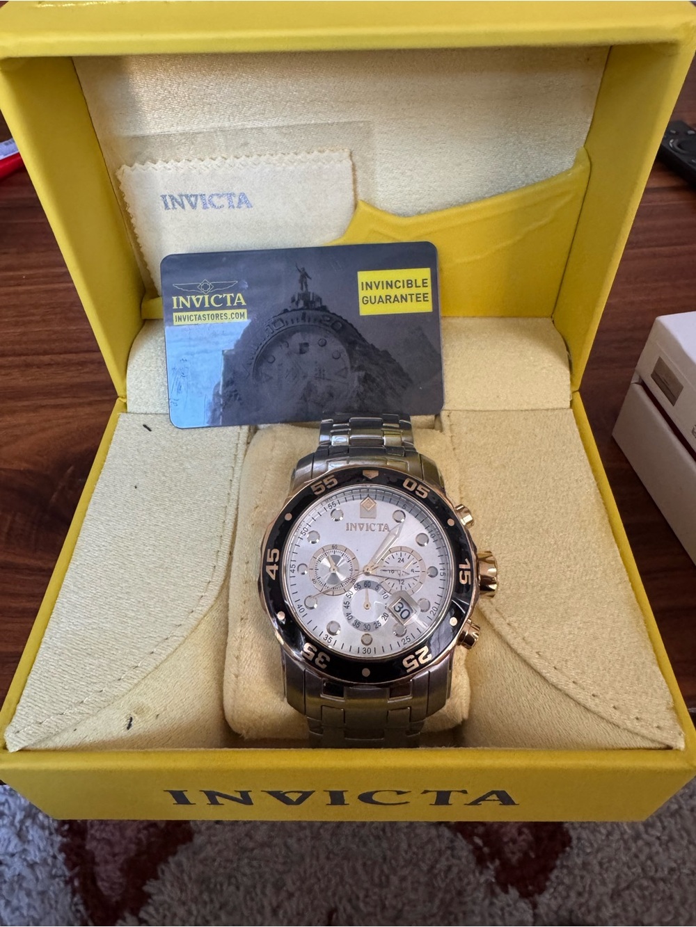 Invicta Two-Tone Men's Chronograph Watch - Silver & Gold NEEDS BATTERY!!!!!!